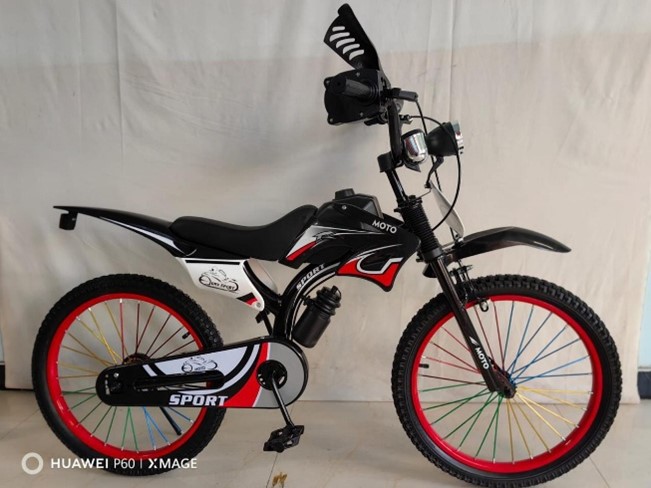 Bicicleta tipo moto infantil negra
